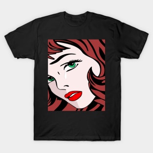 Redheaded Pop Art Girl T-Shirt